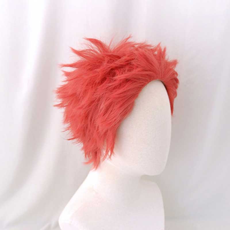 Akaza rosso breve Cospaly parrucca sintetica dei capelli Hallowee Anime Demon Slayer Kimetsu senza Yaiba