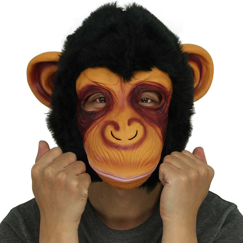 Creepy Gorilla testa maschera di Halloween/scimmia lattice maschera spaventosa maschere di animali mascherina del partito di Cosplay